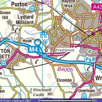 Freshbrook Community Centre in relation to M4